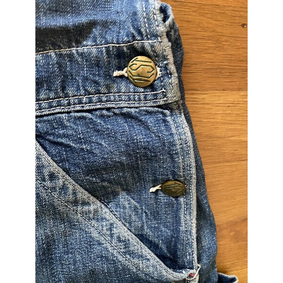 Vintage Rare Test Sanforized by Rice Stix Denim Overalls Bibs Sanforized 38x28 - Picture 5 of 9